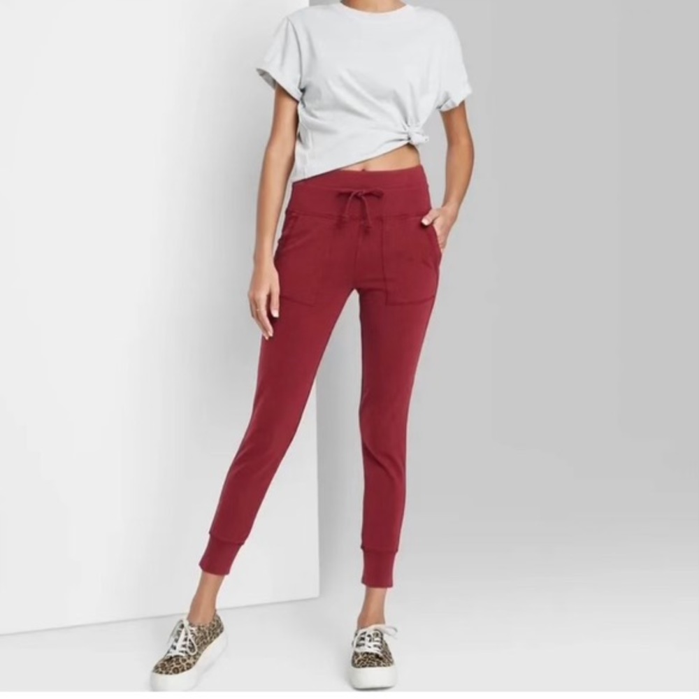 Wild Fable High Waisted Side Pocket Ankle Length Joggers Size Small